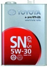 Моторне масло TOYOTA MOTOR OIL SN/GF-5 5W-30 08880-10705 / 08880-10706 4л. ж/б Японія