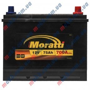 Акумулятор Moratti 75Ah JR+ 700A