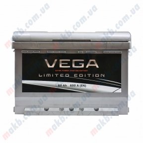 Аккумулятор Vega Limited Edition 60Ah R+ 600A (низкобазовый)