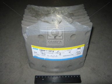 Накладка гальмівний. (компл. на вісь) 420х180 1-ї рем. BPW, KASSBOHRER, SAF (вир-во Jurid)