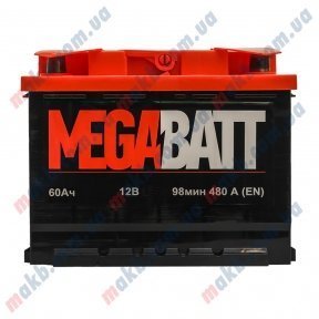 Акумулятор MegaBatt 60Ah R+ 480A Акумулятор MegaBatt 60Ah R+ 480A