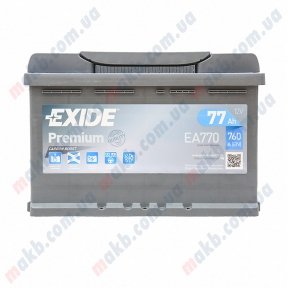 Аккумулятор Exide Premium 77Ah R+ 760A