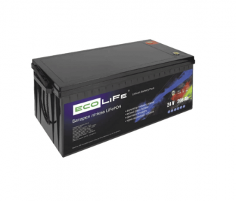 Аккумулятор LiFePO4 24V 200Ah EcoLife Литиевая батарея 5.12 кВт·ч