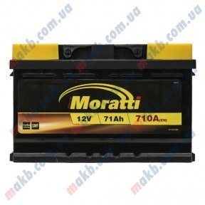 Акумулятор Moratti 71Ah R+ 710A (Низькобазовий) Акумулятор Moratti 71Ah R+ 710A (Низькобазовий)