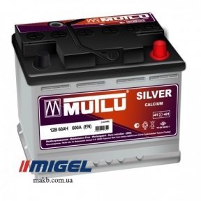 Акумулятор Mutlu Silver Calcium 60Ah R+ 600A