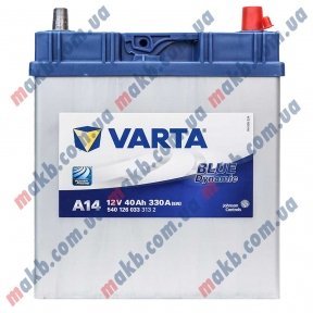 Акумулятор Varta 40Ah JR+ 330A Blue Dynamic (тонка клема) Акумулятор Varta 40Ah JR+ 330A Blue Dynamic (тонка клема)