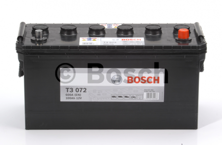 Акумулятор Bosch T3 (T3072) 100AH R+600A (EN) Акумулятор Bosch T3 (T3072) 100AH R+600A (EN)