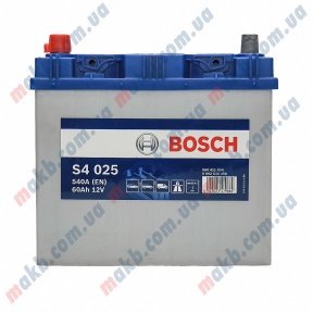 Акумулятор Bosch S4 Silver 60AH JL+540A (EN)