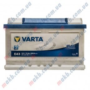 Аккумулятор Varta 72Ah R+ 680A Blue Dynamic (низкобазовый)