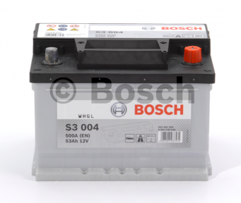 Акумулятор Bosch S3 53AH R+500A (EN) (Низькобазовий)