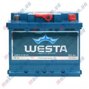 Акумулятор WESTA 50AH R+ 480A (Низькобазовий)