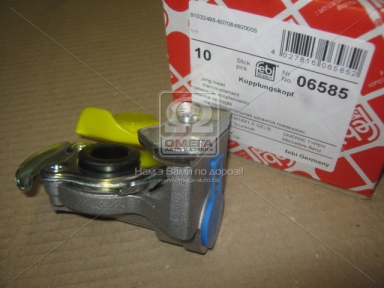 Пневморазъемник (розетка-желтый) M16x1.5 ОТВ.№ 07079 БЕЗ КЛАПАНА (пр-во FEBI)