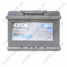 Акумулятор Exide Premium 61Ah R+ 600A