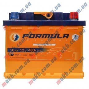 Акумулятор FORMULA 50Ah R+ 480A  (Низькобазовий)