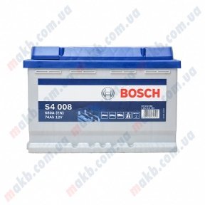 Акумулятор Bosch S4 Silver 74AH R+680A (EN)