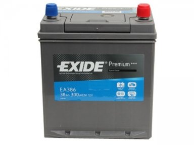 Акумулятор Exide Premium 38AH JR+ 300A (тонка клема)