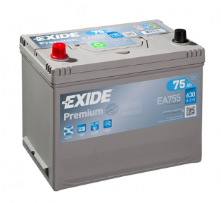 Аккумулятор Exide Premium 75AH JL+ 630A
