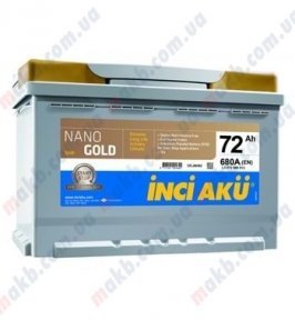 Аккумулятор INCI AKU NanoGold Start-Stop 72Ah R+ 680A