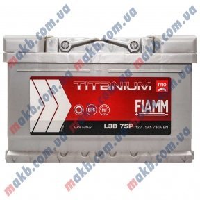 Акумулятор Fiamm Titanium Pro 75Ah R+ 730A (Низькобазовий)