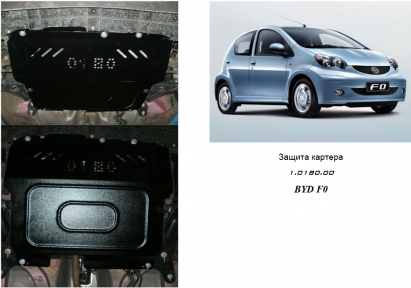 Защита двигателя КОЛЬЧУГА для Citroen С1 (2005-2014)