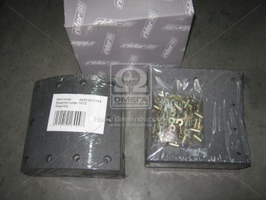 Накладка гальмівний. (компл. на вісь) 410x175 1-ї рем. VOLVO F10,12,16,FH12,16 (RIDER)