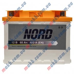 Акумулятор NORD 60Ah R+ 480A Акумулятор NORD 60Ah R+ 480A