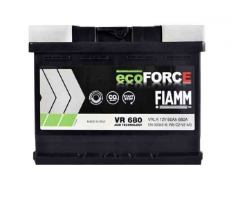 Аккумулятор Fiamm 60Ah R+ 680A AGM (VR680)