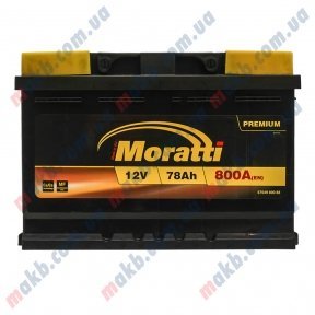 Акумулятор Moratti 78Ah R+ 800A