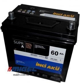 Акумулятор INCI-AKU Supr A 60Ah JR+ 580A