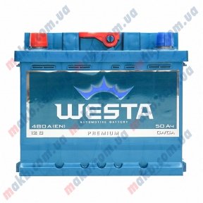 Акумулятор WESTA 50AH L+ 480A (Низькобазовий)