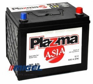 Акумулятор Plazma ASIA 70AH JR+ 610A