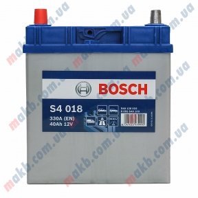 Акумулятор Bosch S4 Silver 40Ah JL+ 330A (EN) (тонка клема)