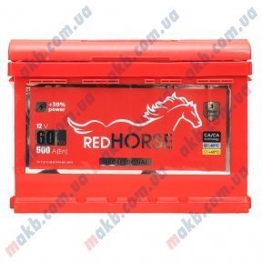 Акумулятор RED HORSE 60Ah R+ 600A (Низькобазовий) Акумулятор RED HORSE 60Ah R+ 600A (Низькобазовий)