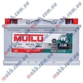 Акумулятор Mutlu AGM Start-Stop 80Ah R+ 800A