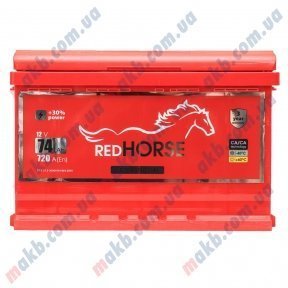 Акумулятор RED HORSE 74Ah R+ 720A Акумулятор RED HORSE 74Ah R+ 720A