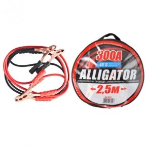 Пусковые провода ALLIGATOR CARLIFE 300A, длина 2,5м сумка