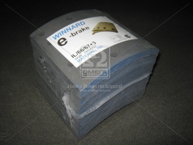 Накладка гальмівний. (компл. на вісь) 419х178 (Відп.6,35 мм) 3-й рем. ROR TA,TC,TM, FRUEHAUF (вир-во Winnard)