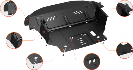 Защита двигателя КОЛЬЧУГА для Peugeot Boxer III (2014-) 2.3 D