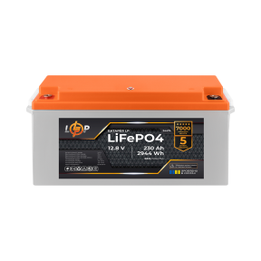 Акумулятор LP LiFePO4 12,8V - 230 Ah (2944Wh) (BMS 150A/75A) пластик Акумулятор LP LiFePO4 12,8V - 230 Ah (2944Wh) (BMS 150A/75A) пластик