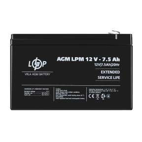 Акумулятор AGM LPM 12V - 7.5 Ah