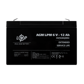 Аккумулятор AGM LPM 6V - 12 Ah