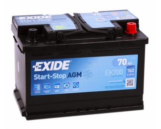 Акумулятор Exide AGM 70Ah R+ 760A