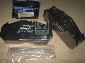 Колодка торм. диск. (компл. на ось) MAN 2000,TGA, MB, KASSBOHRER, RVI MAGNUM, (пр-во Techno Brake)