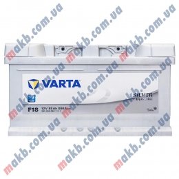 Акумулятор Varta 85Ah R+ 800A Silver Dynamic (Низькобазовий)