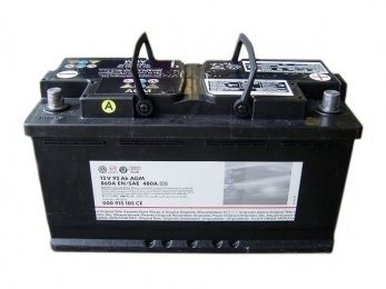Акумулятор VAG 92Ah R+ 860A AGM Start-Stop (000915105CE)