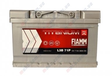 Акумулятор Fiamm Titanium Pro 71Ah R+ 680A (Низькобазовий)