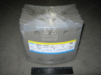 Накладка торм. (компл. на ось) 420х180 1-й рем. BPW, KASSBOHRER, SAF (пр-во Jurid)