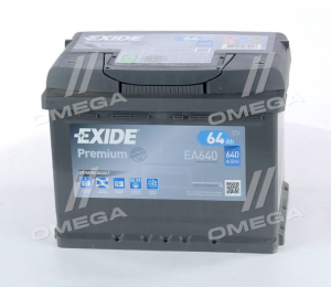 Акумулятор Exide Premium 64Ah R+ 640A