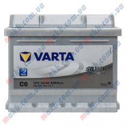 Акумулятор Varta 52Ah R+ 520A Silver Dynamic (Низькобазовий)