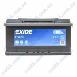 Акумулятор Exide Excell 80Ah R+ 700A